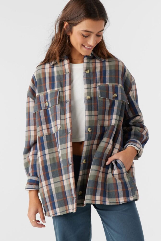 HIGH PILE LINED FLANNEL JACKET - Image 7