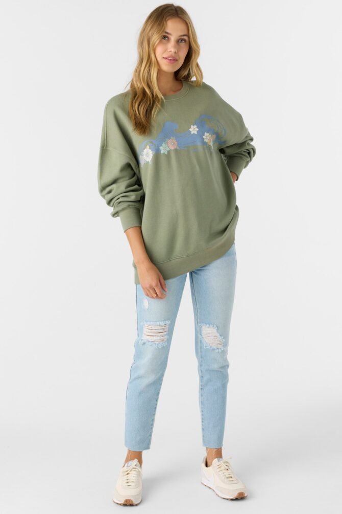 CREWNECK OVERSIZED-FIT FLEECE PULLOVER - Image 3