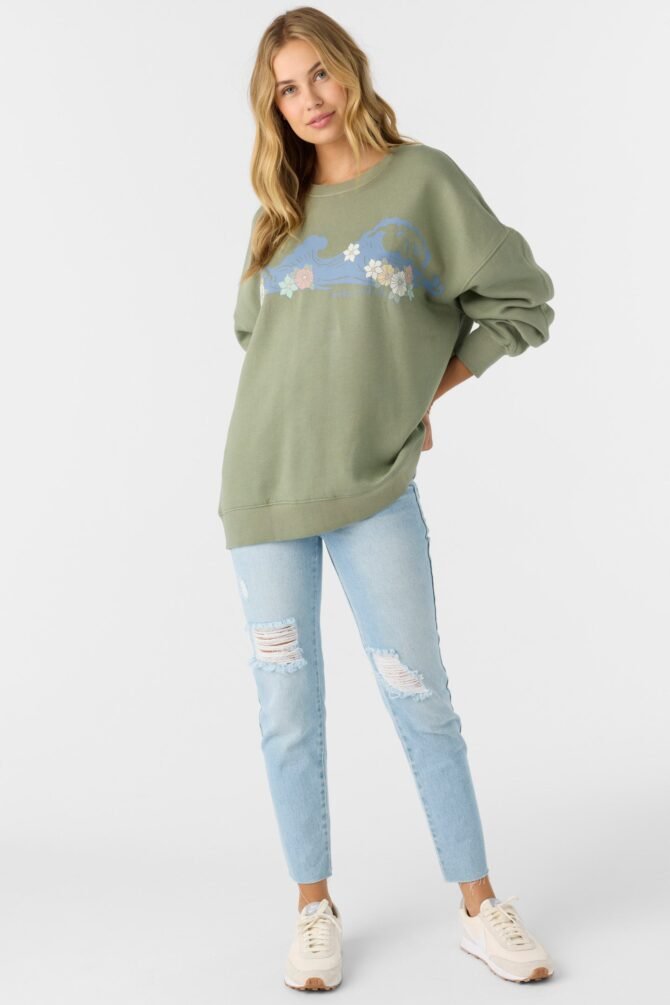 CREWNECK OVERSIZED-FIT FLEECE PULLOVER - Image 6