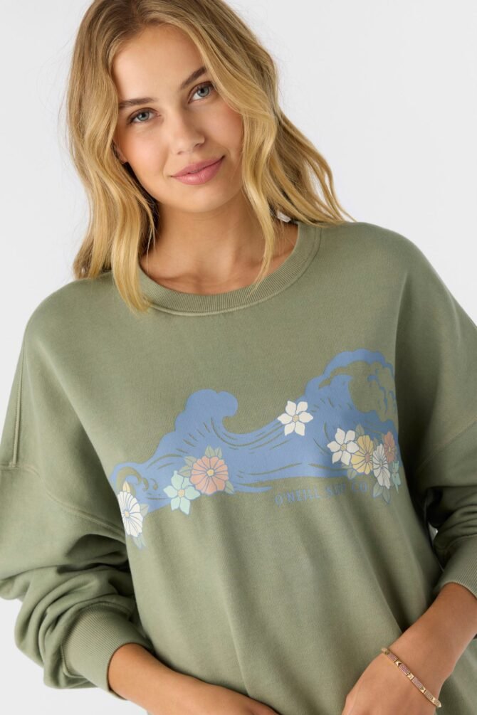 CREWNECK OVERSIZED-FIT FLEECE PULLOVER - Image 4