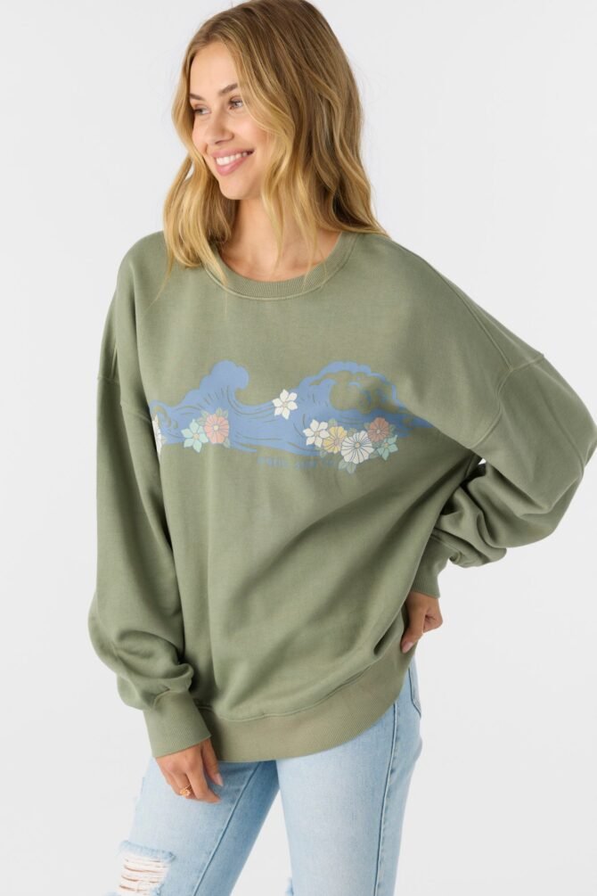 CREWNECK OVERSIZED-FIT FLEECE PULLOVER - Image 5