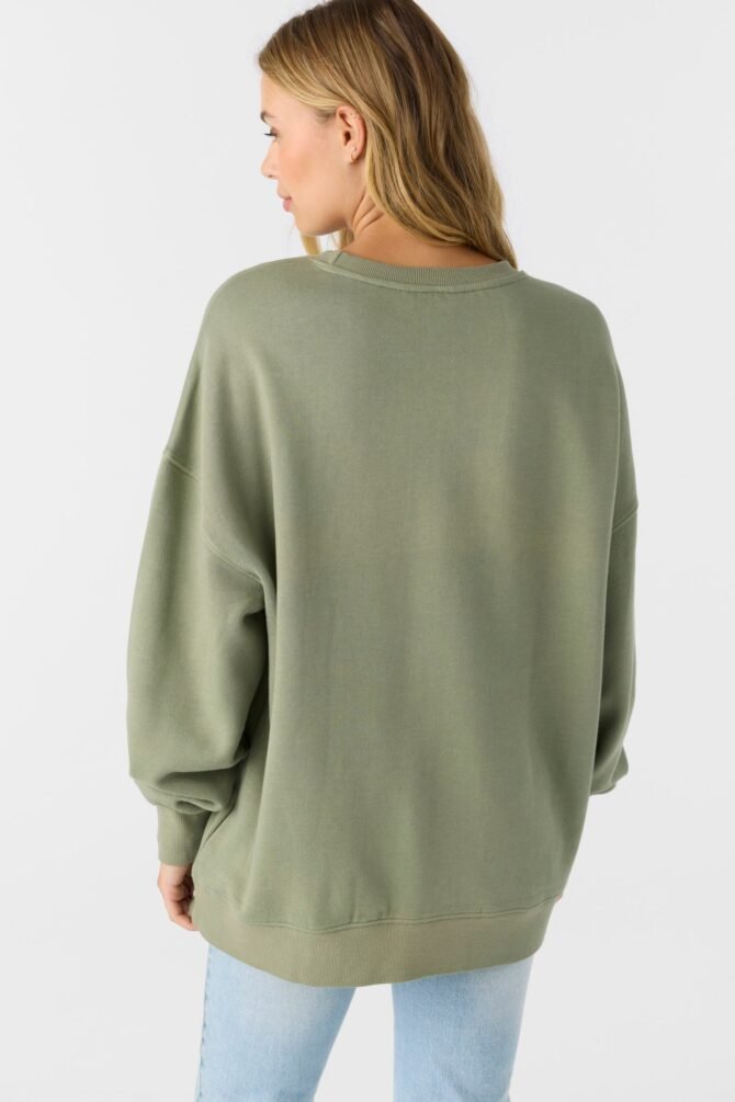 CREWNECK OVERSIZED-FIT FLEECE PULLOVER - Image 2