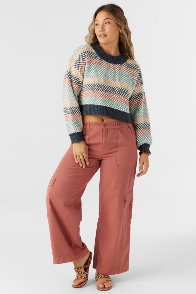 CROPPED STRIPE SWEATER - Image 4