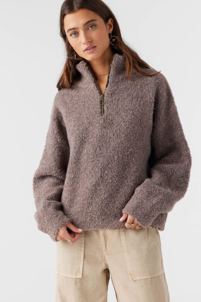 MOCKNECK HALF-ZIP SWEATER
