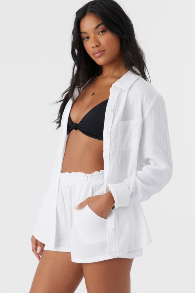CRINKLE DOUBLE GAUZE BEACH SHORTS - Image 8