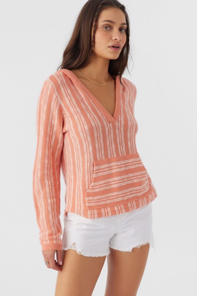 V-NECK HOODED SWEATER - Image 5