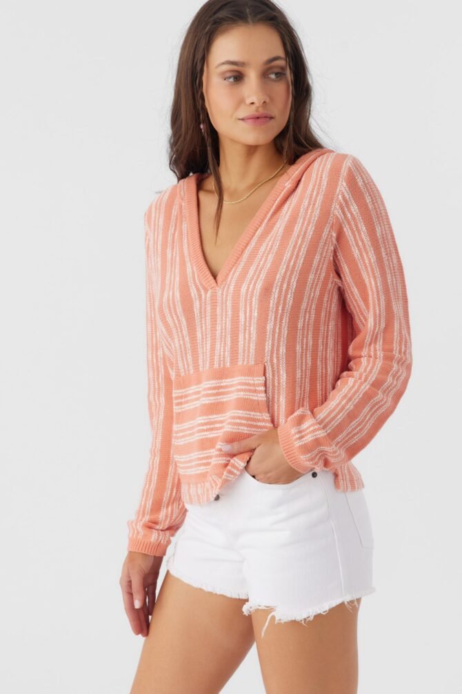 V-NECK HOODED SWEATER - Image 6