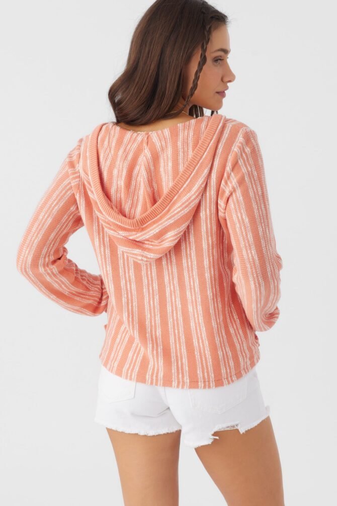 V-NECK HOODED SWEATER - Image 2